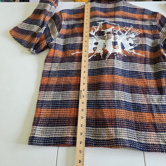 HUF Shirt Mens S Multicolor LS Cotton Shacket Button Up Casual Skater Streetwear - Picture 7 of 16